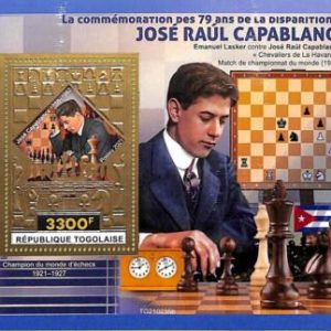 A8960 - TOGO - Stamp Sheet - 2021 CHESS, Jose Raul Capablanca