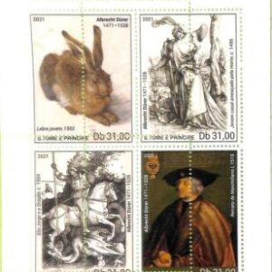 A8645 - S.TOME - ERROR MISPERF Stamp Sheet -2021  Albrecht Dürer, Art