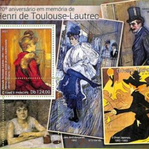 A8636 - S.TOME - ERROR MISPERF Stamp Sheet - 2021 ART, HENRI DE TOULOUSE-LAUTREC