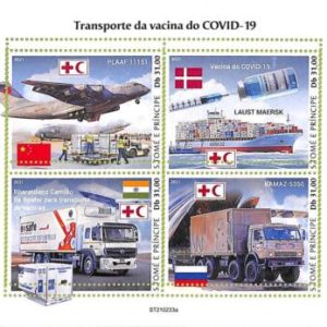 A8670 - S.TOME - ERROR MISPERF Stamp Sheet -2021 DISEASE, MEDICINE