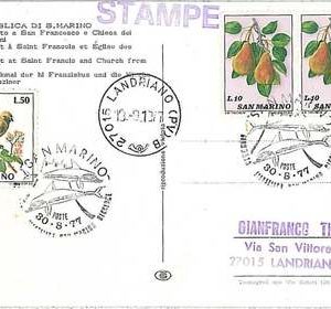 SAN MARINO -  POSTAL HISTORY: postcard 1977 - BIRDS DOLPHINS