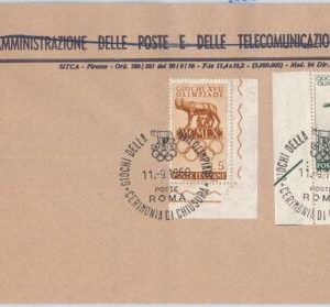 65529 - ITALY - Postal History - SPECIAL POSTMARK on COVER - OLYMPIC GAMES 1960