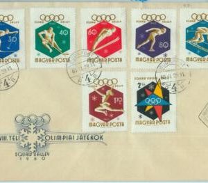 68000 - HUNGARY - POSTAL HISTORY -   Squaw Valley 1960 Winter Olympic Games FDC