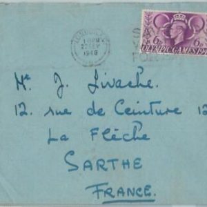 68019 - GB - POSTAL HISTORY -  COVER to FRANCE  1948  Olympic Games