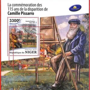 A4364 - NIGER - ERROR MISPERF, Souvenir sheet: 2018, Camille Pissarro, Art