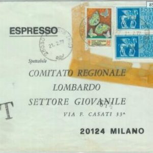 85452 - ITALY - POSTAL HISTORY: CHARITY STAMP as postage 1977 Medicine BUTTERFLY