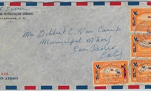 61291 - COSTA RICA - POSTAL HISTORY: COVER  with USA CENSOR BAND 1942  FOOTBALL
