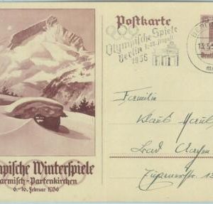 68193 - GERMANY - POSTAL  STATIONERY - 13.5.1936 Olympic postmark: BERLIN mn