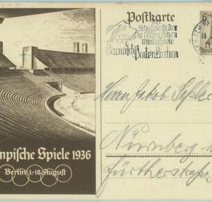 68196 - GERMANY - POSTAL  STATIONERY -  Winter Olympic postmark 1936