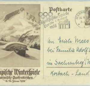 68195 - GERMANY - POSTAL  STATIONERY - 14.8.1936 Olympic postmark