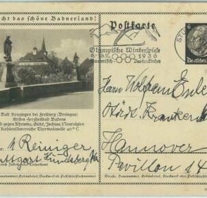 68198 - GERMANY - POSTAL  STATIONERY -  Winter Olympic postmark 1936