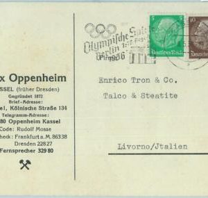 68211 - GERMANY - POSTAL HISTORY - CARD -  Olympic postmark: KASSEL