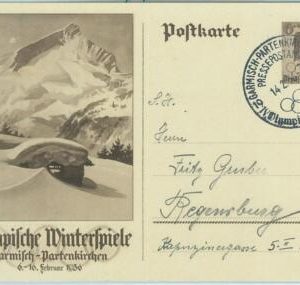 68203 - GERMANY - POSTAL  STATIONERY -  Winter Olympic postmark 1936