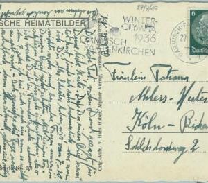68238 - GERMANY - POSTAL HISTORY - CARD: 27.7.1936 Olympic postmark: GARMISCH