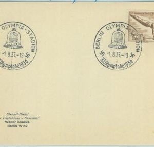 68250 - GERMANY - POSTAL HISTORY - CARD:  1.8.1936 Olympic postmark: BERLIN i