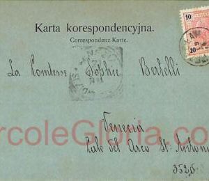 ad5938 - AUSTRIA Poland - POSTAL HISTORY - CARD from PRZECLAW to ITALY 1900