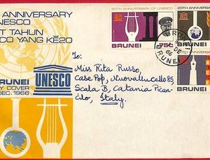 ai6007 - BRUNEI - POSTAL HISTORY - FDC COVER  UNESCO  Music 1966