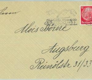 68267 - GERMANY - POSTAL HISTORY - 31.12.1935 Winter Olympic postmark: Krefeld