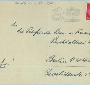 68277 - GERMANY - POSTAL HISTORY - COVER with Winter Olympic postmark  5.3.1937