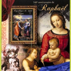 B0705 - NIGER - ERROR MISPERF  Stamp Sheet - 2023 - ART, Raphael