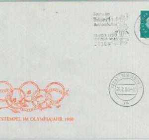 77815 - GERMANY - Postal History - OLYMPIC GAMES  COVER  Ice Skating 1960