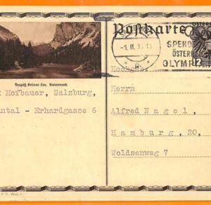 aa2824 - AUSTRIA - POSTAL HISTORY - STATIONERY CARD 1936 Olympics postmark
