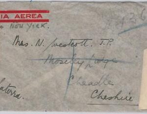 43474 - ARGENTINA - POSTAL HISTORY- AIRMAIL COVER to GB-CENSOR MARK 1944-NICE!