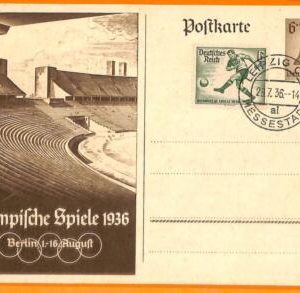 aa2869 - Germany - POSTAL HISTORY - 1936 Olympic Games STATIONERY CARD Football