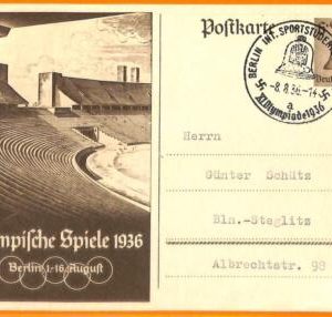 aa2867 - Germany - POSTAL HISTORY - 1936 Olympic Games STATIONERY CARD