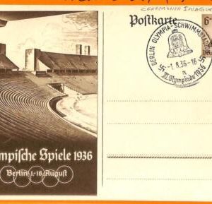 aa2864 - Germany - POSTAL HISTORY - 1936 Olympic Games STATIONERY CARD Opening