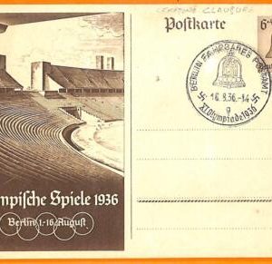 aa2865 - Germany - POSTAL HISTORY - 1936 Olympic Games STATIONERY CARD Closing