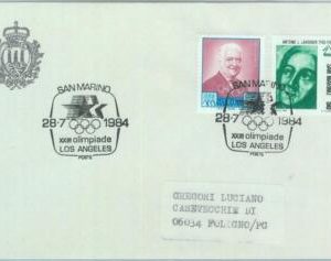 89791 - SAN MARINO - Postal History - SPECIAL POSTMARK : OLYMPIC GAMES LA 1984