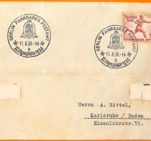 aa2876 - Germany - POSTAL HISTORY - 1936 Olympic Games SPECIAL POSTMARK