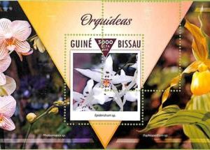 A7862 - Guinea-Bissau -  ERROR MISPERF Stamp Sheet - 2015 Flowers  ORCHIDS