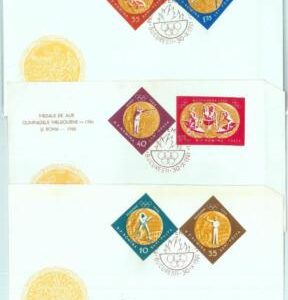 89806 - HUNGARY  - POSTAL HISTORY - set of 3 FDC COVER  1961  OLYMPIC GAMES