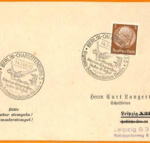 aa2911 - Germany - POSTAL HISTORY - POSTMARK on COVER 1940 Diving Swim Olympics