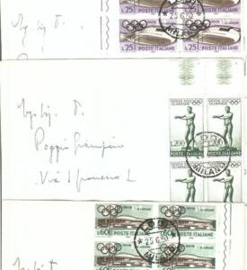72990 - ITALY - Postal History -  Set of 9 FDC postcards OLYMPIC GAMES 1960