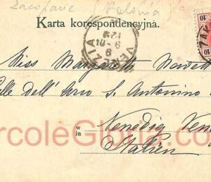 ad5950 - AUSTRIA Poland - POSTAL HISTORY - POSTCARD from ZAKOPANE to ITALY 1901
