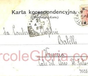 ad5955 - AUSTRIA Poland - Postal History  - POSTCARD from PRZECLAW to ITALY 1900
