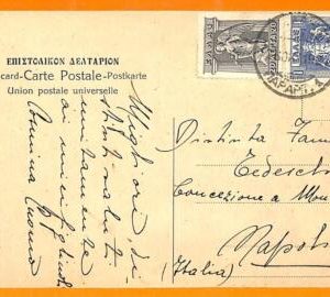 aa2947 - GREECE - POSTAL HISTORY -  Olympics Games STAMPS on POSTCARD 1924