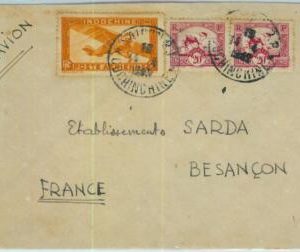 91217 - INDOCHINE Vietnam - Postal History - AIRMAIL  Cover to FRANCE  1942
