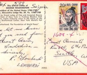 aa3555  - VIETNAM -  Postal History - POSTCARD to the USA  1970'S