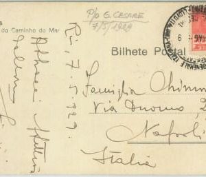74376 - BRAZIL - POSTAL HISTORY -  POSTCARD on board ITALIAN SHIP - 1929