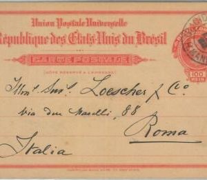 74377 - BRAZIL - POSTAL HISTORY -  Postal STATIONERY CARD to ITALY 1913