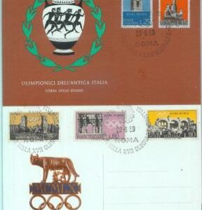 84768 - ITALY - Postal History - 1960 OLYMPIC GAMES  FDC Double Postcard