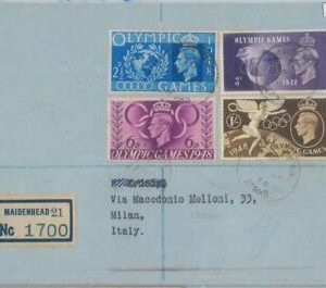 77812 - GB - Postal History - Registered COVER to ITALY 1948  OLYMPIC GAMES