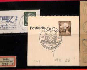 aa2558 - GERMANY - POSTAL HISTORY -  Olympic Games LOT of 5  POSTMARKS