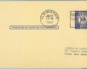 68044 - USA - POSTAL  STATIONERY CARD - 1960 OLYMPIC GAMES postmark: ALBUQUERQUE
