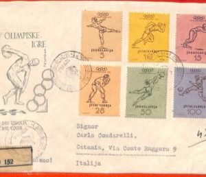 aa2422 - YUGOSLAVIA - POSTAL HISTORY - REGISTERED COVER  1952 Olympic Games !
