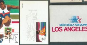 77721 - USA - 1984 OLYMPIC GAMES:  Set of 58 pieces 4 MAXIMUM CARD + stationery